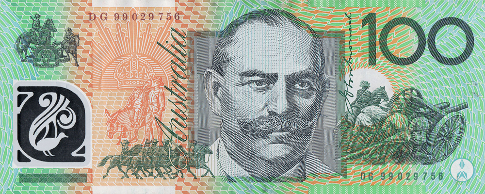 Australia 1996 $100 Polymer Note Reverse