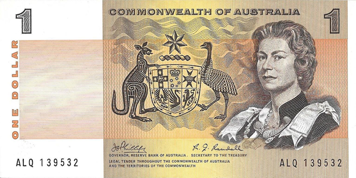 Australia 1966-1974 $1 Paper Note Pricing