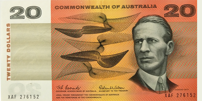 Australia 1966-1974 $20 Paper Note Pricing