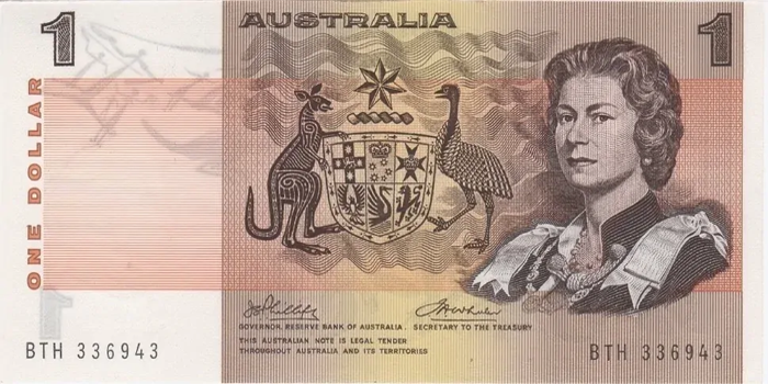 Australia 1974-1984 $1 Paper Note Obverse