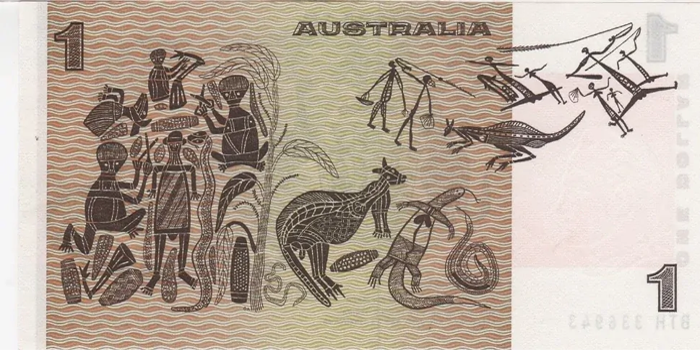 Australia 1974-1984 $1 Paper Note Reverse