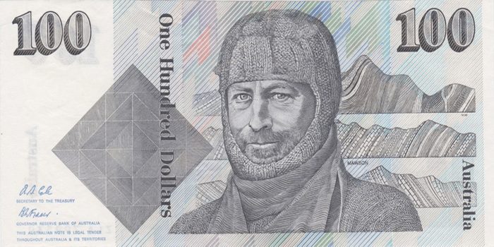 Australia 1974-1984 $100 Paper Note Reverse