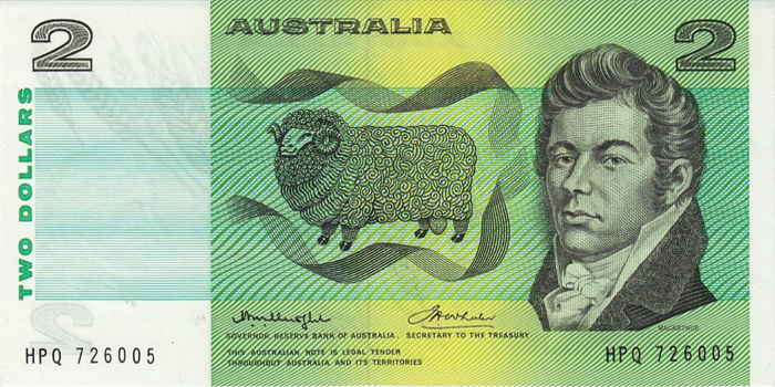 Australia 1974-1984 $2 Paper Note Pricing