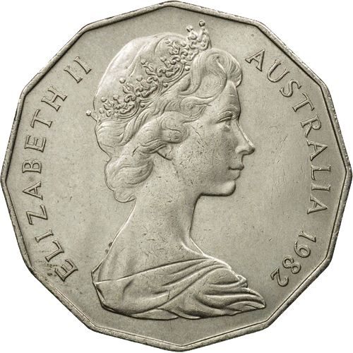 1982 Australia Fifty Cents - XII Commonwealth Games Obverse