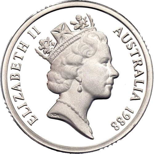 1988 $2 First Issue Silver Proof Obverse