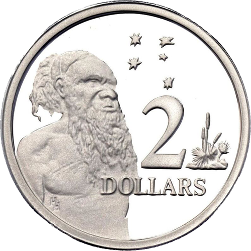1988 $2 First Issue Silver Proof Reverse
