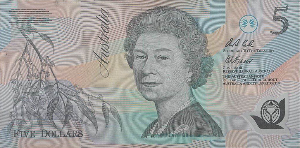 Australia 1992 $5 Polymer Note Obverse
