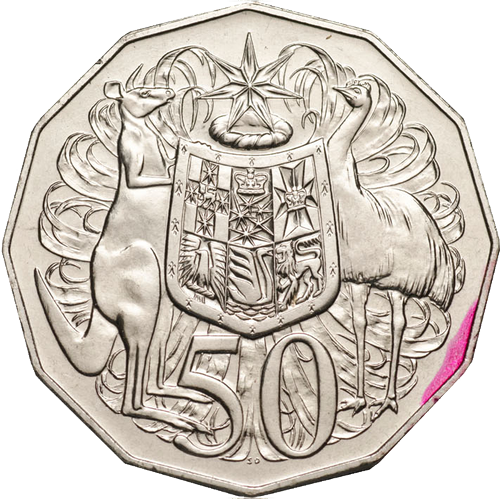 1992 Australia Fifty Cents - Coat of Arms (Mint Sets Only) Pricing