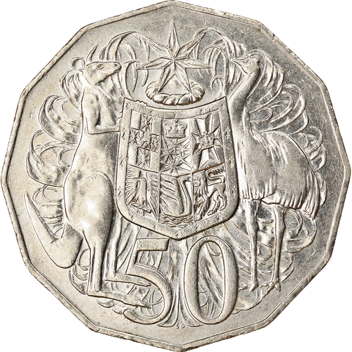 1993 Australia Fifty Cents - Coat of Arms Pricing