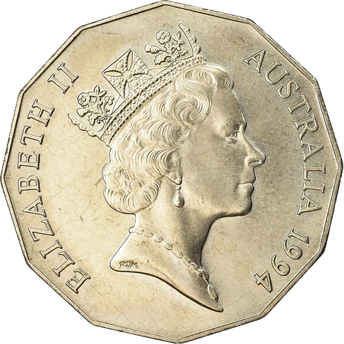 1994 Australia Fifty Cents - International Year of the Family Obverse