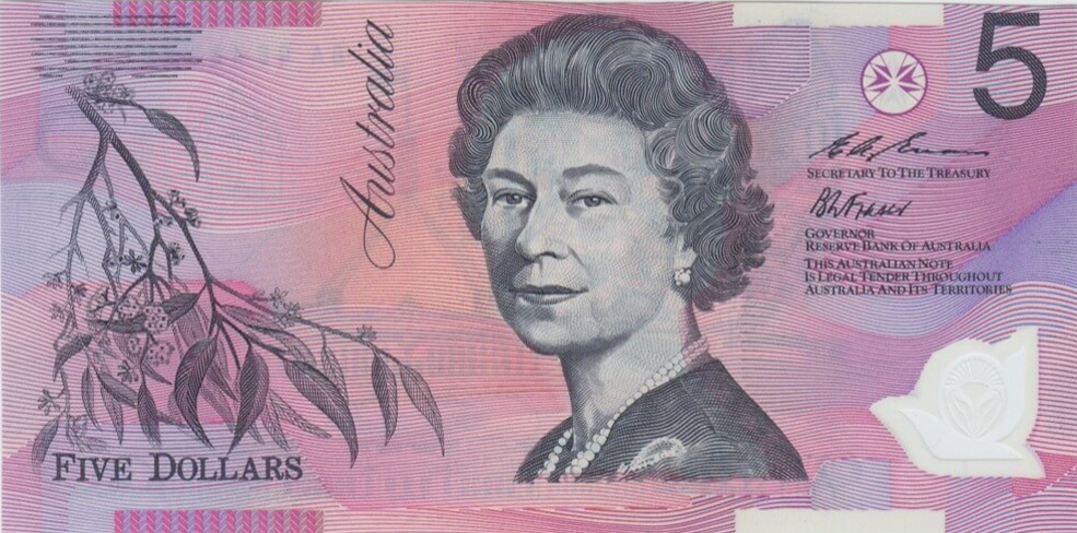 Australia 1996 $5 Polymer Note Obverse