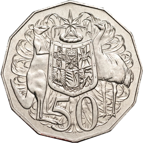 1997 Australia Fifty Cents - Coat of Arms Pricing