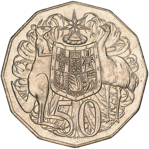 1999 Australia Fifty Cents - Coat of Arms Pricing