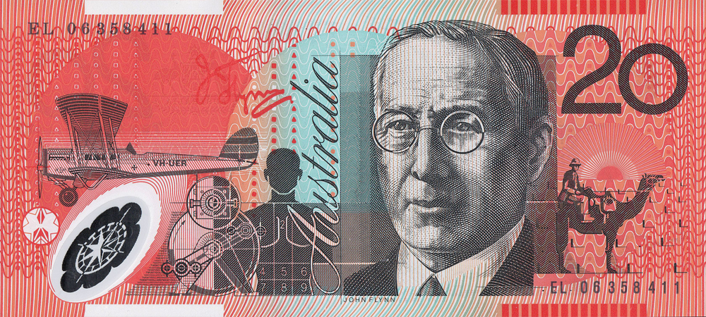 Australia 1994 $20 Polymer Note Reverse