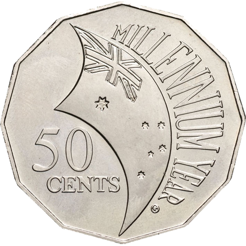 2000 Australia Fifty Cents - Millennium Reverse