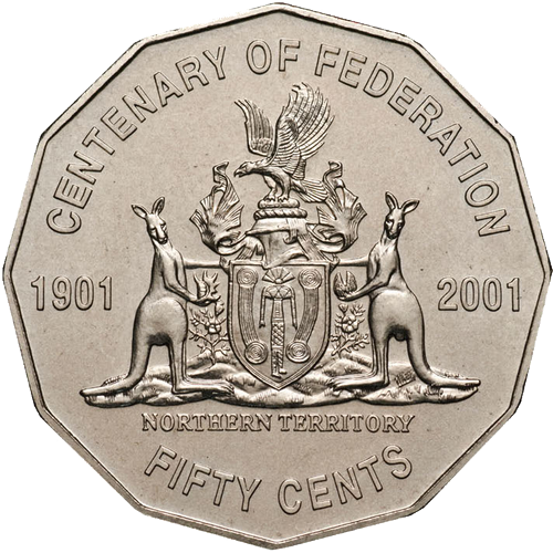 2001 Australia Fifty Cents - Centenary of Federation - Northern Territory Reverse