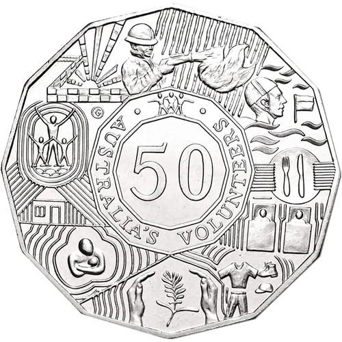 2003 Australia Fifty Cents - Volunteers Reverse