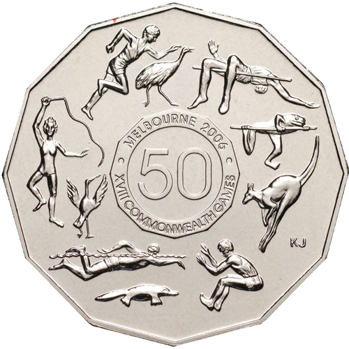 2005 Australia Fifty Cents - Commonwealth Games Reverse