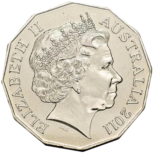 2011 Australia Fifty Cents - Coat of Arms Obverse