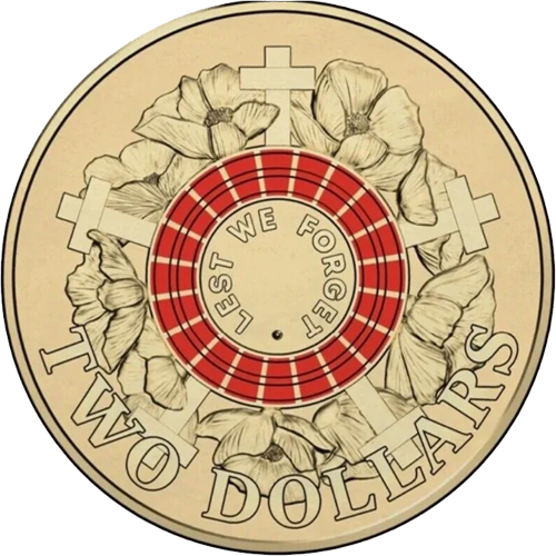 2015 $2 Lest We Forget Reverse