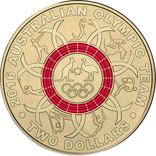 2016 $2 Australian Olympic Team Red Ring Pricing