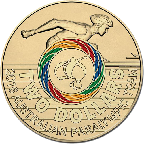 2016 $2 Australian Paralympic Team Pricing