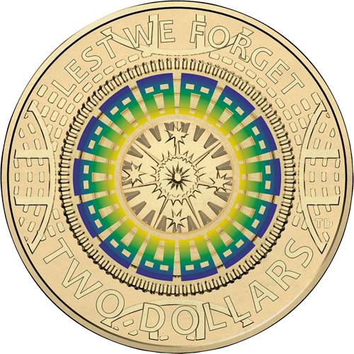 2017 $2 Lest We Forget Reverse