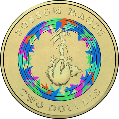2017 $2 Possum Magic Blue Ring Reverse