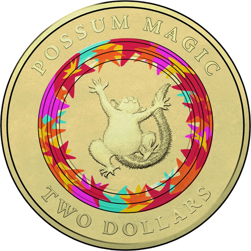 2017 $2 Possum Magic Orange Ring Reverse