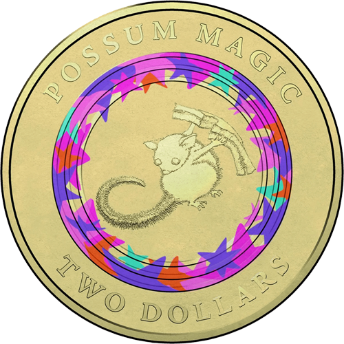 2017 $2 Possum Magic Purple Ring Reverse
