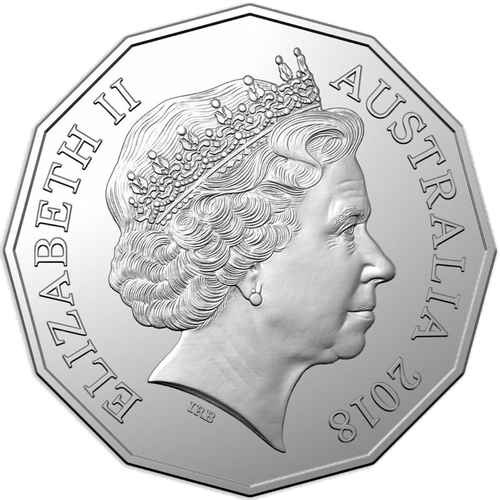 2018 Australia Fifty Cents - AC/DC Obverse