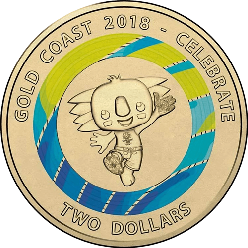 2018 $2 Gold Coast Commonwealth Games Celebrate Reverse