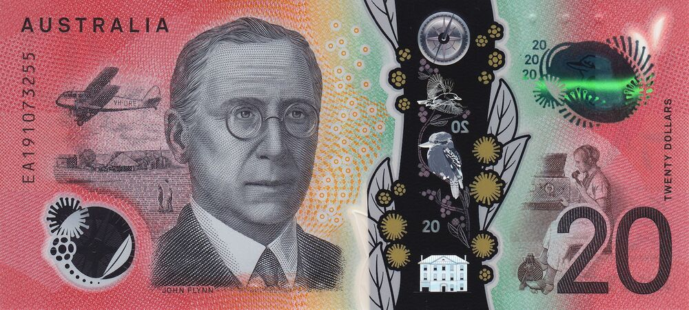 Australia 2019 $20 Next Generation Polymer Note Reverse