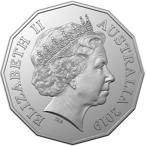 2019 Australia Fifty Cents - Fourth Portrait Obverse