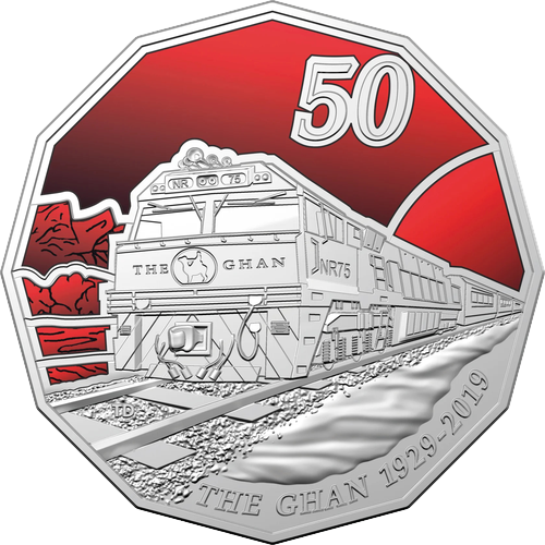 2019 Australia Fifty Cents - The Ghan Reverse