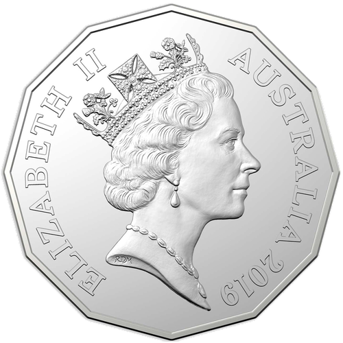 2019 Australia Fifty Cents - Third Portrait Obverse