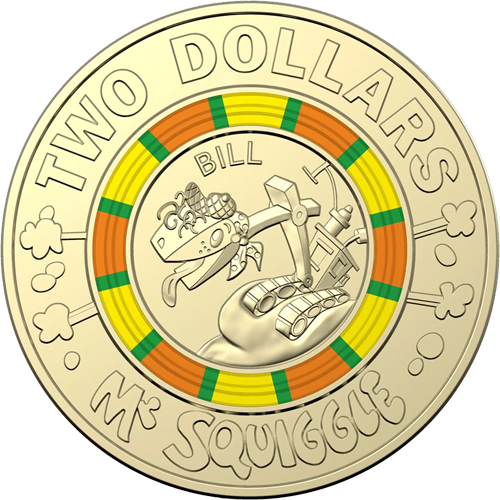 2019 $2 Mr Squiggle Bill Steamshovel Reverse