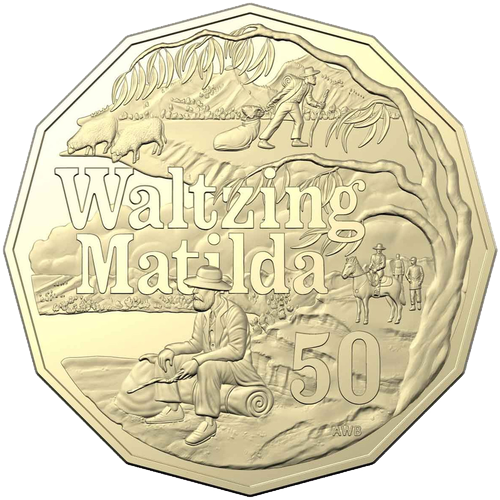 2020 Australia Fifty Cents - Banjo Paterson - Waltzing Matilda Reverse