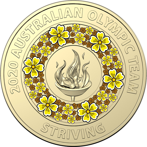 2020 $2 Australian Olympic Team Striving Reverse