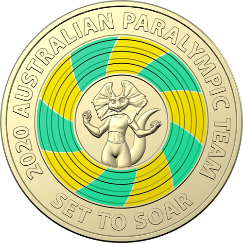 2020 $2 Australian Paralympic Team Reverse