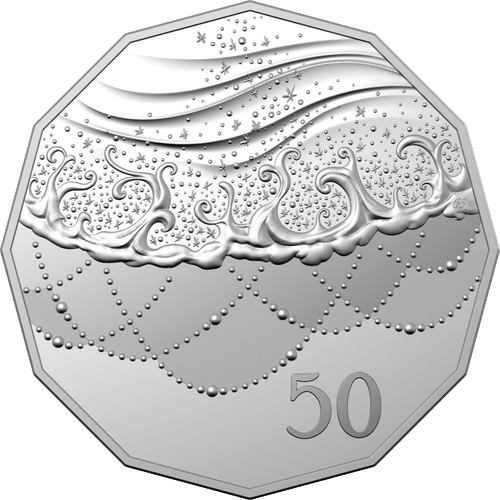 2021 Australia Fifty Cents - Christmas Decoration - Sun and Surf Pricing