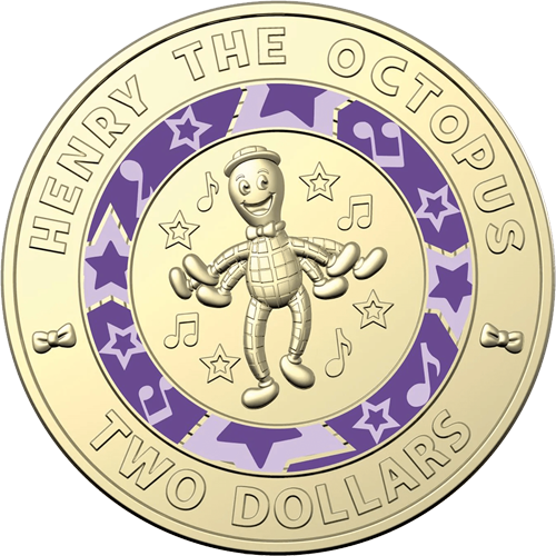2021 $2 30 Years of The Wiggles Henry the Octopus Reverse