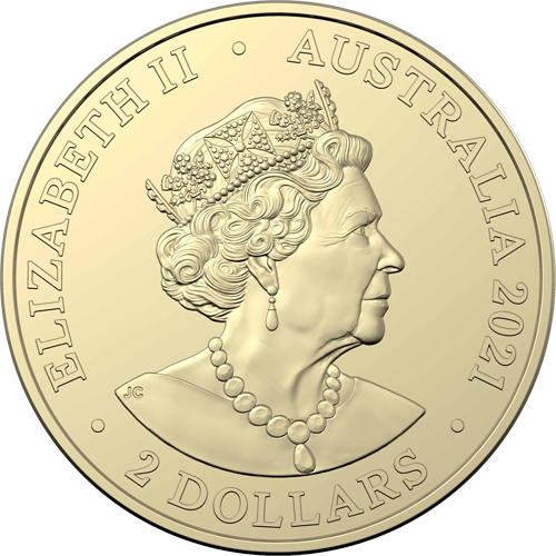 2021 $2 30 Years of The Wiggles Wags the Dog Obverse