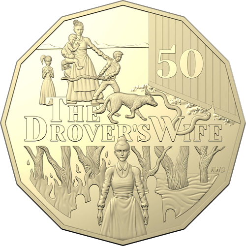 2022 Australia Fifty Cents - Henry Lawson - The Drover's Wife Reverse