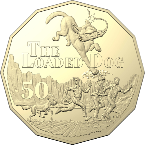 2022 Australia Fifty Cents - Henry Lawson - The Loaded Dog Reverse