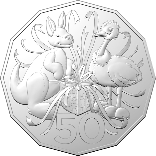 2022 Australia Fifty Cents - Kangaroo and Emu Toys Pricing