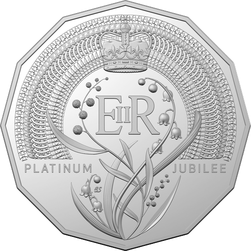 2022 Australia Fifty Cents - Platinum Jubilee Reverse