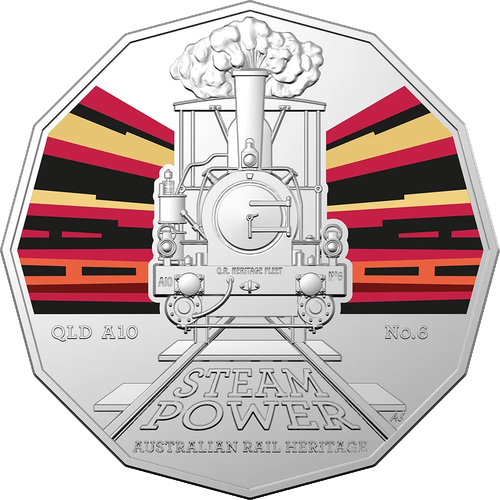2022 Australia Fifty Cents - Steam Power - Queensland Rail Pricing