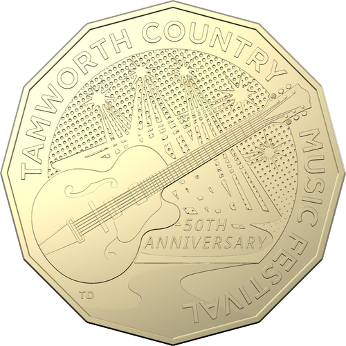2022 Australia Fifty Cents - Tamworth Country Music Festival Reverse