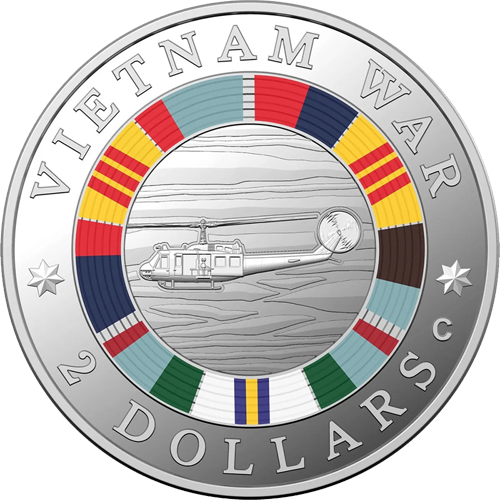 2023 $2 50th Anniversary of the End of Australia's Involvement in the Vietnam War Silver Proof Reverse